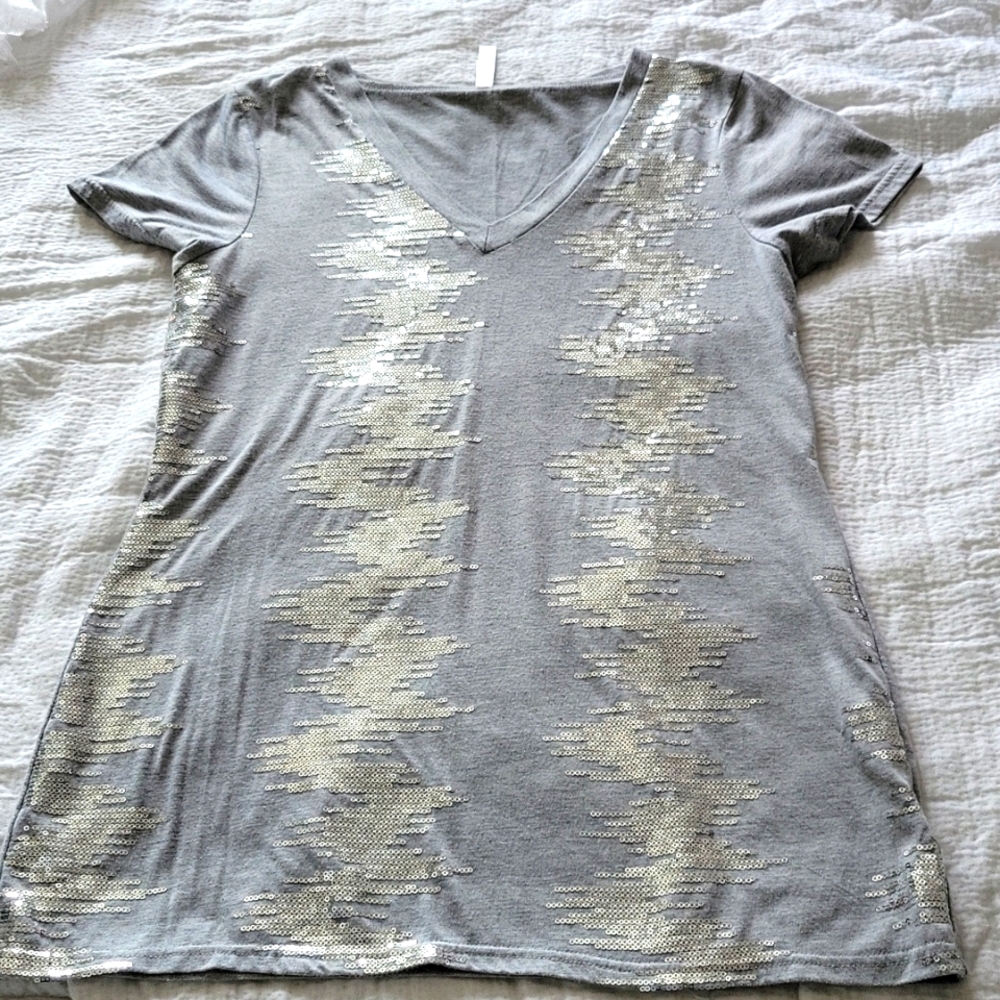 Xhilaration sparkle/sequin shirt